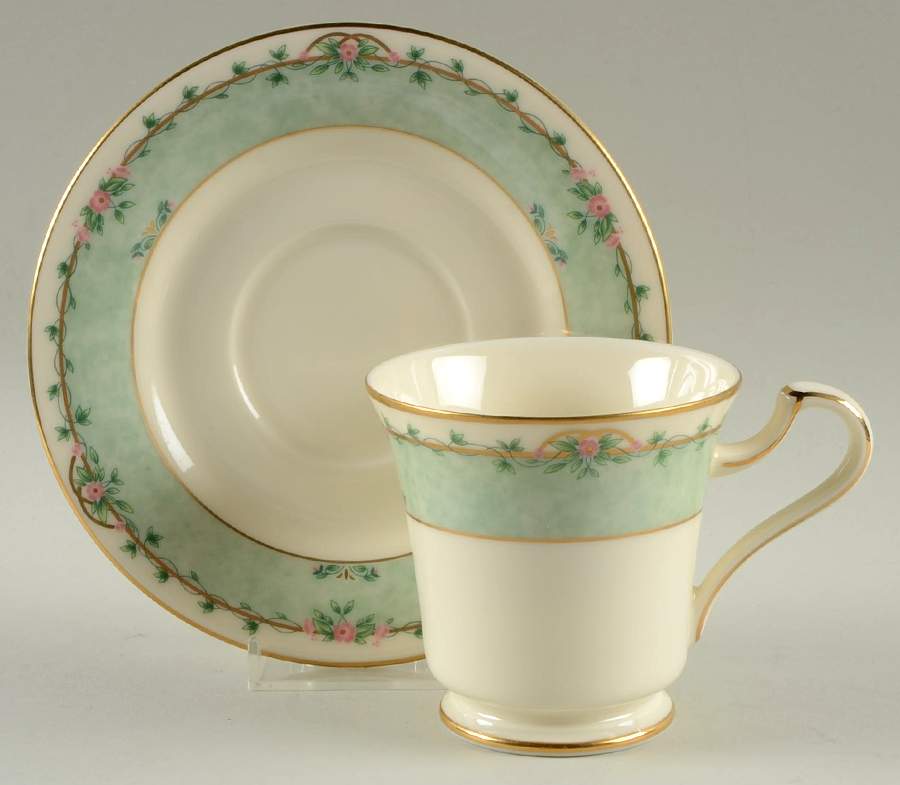 Villa Vienna Footed Cup & Saucer Set by Mikasa-1