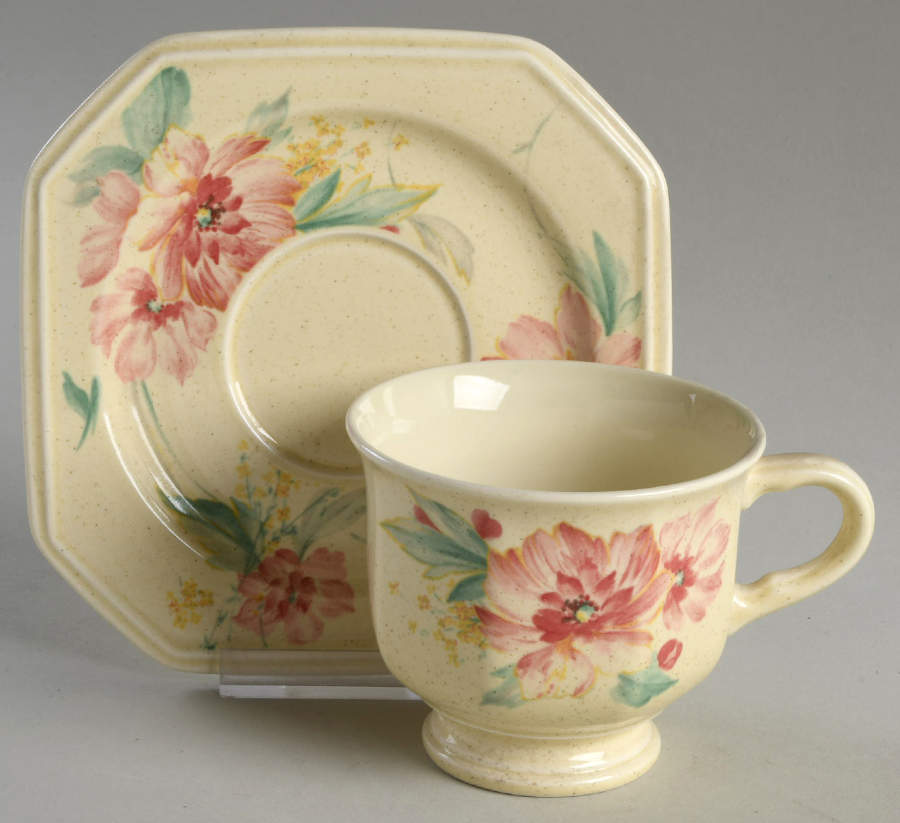 Wakefield Footed Cup & Saucer Set by Mikasa-1