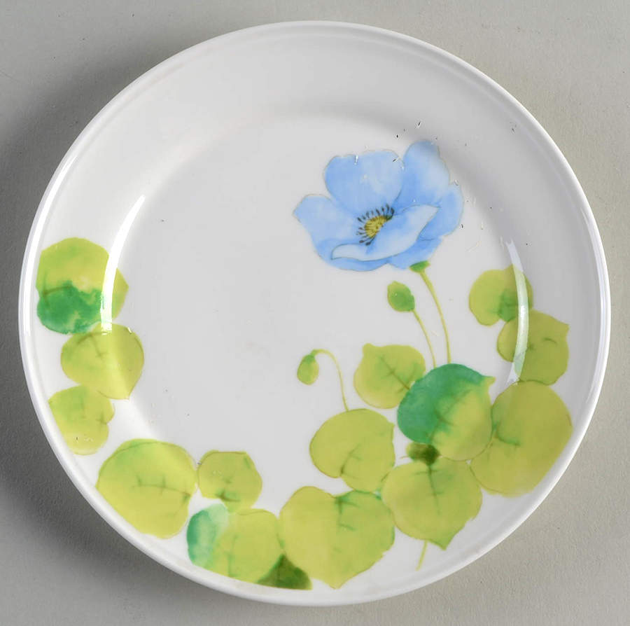 Water Lilies Blue Bread & Butter Plate by Mikasa-1
