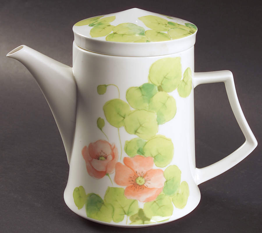 Water Lilies Peach Teapot & Lid by Mikasa-1