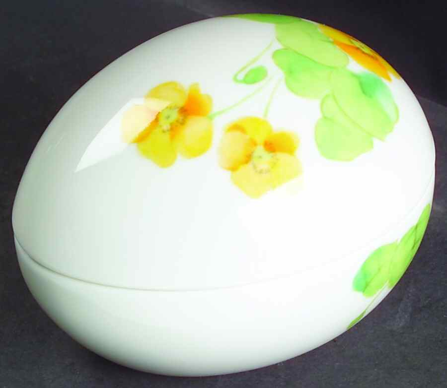 Water Lilies Yellow Medium Egg Box & Lid by Mikasa-1