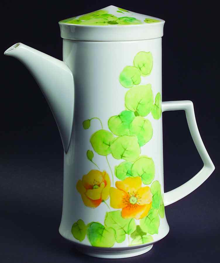 Water Lilies Yellow Coffee Pot & Lid by Mikasa-1