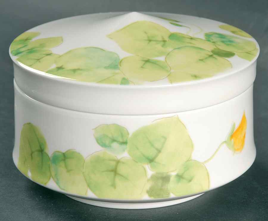 Water Lilies Yellow Sugar Bowl & Lid by Mikasa-1