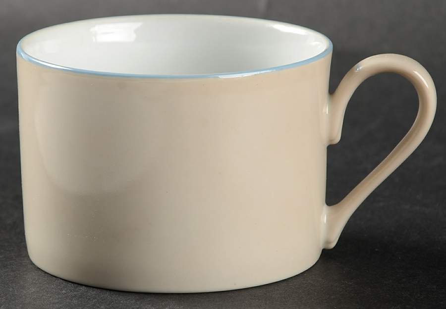 Wave Light Blue Beige Flat Cup by Mikasa-1