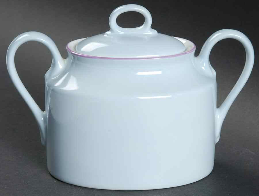 Wave Lavender Grey Sugar Bowl & Lid by Mikasa-1