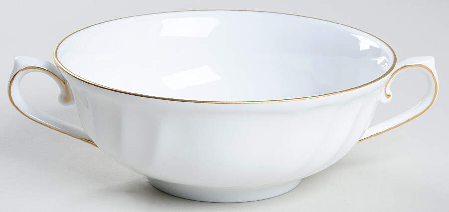 Wedding Band Gold Footed Cream Soup Bowl by Mikasa-1