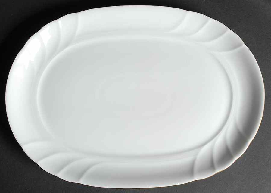 Wedding Band Gold 14" Oval Serving Platter by Mikasa-1