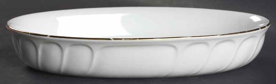 Wedding Band Gold 10" Oval Baker by Mikasa-1