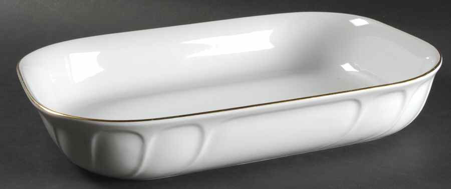 Wedding Band Gold 12" Rectangular Baker by Mikasa-1