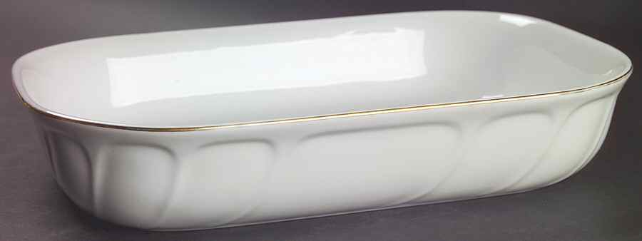 Wedding Band Gold 10" Rectangular Baker by Mikasa-1