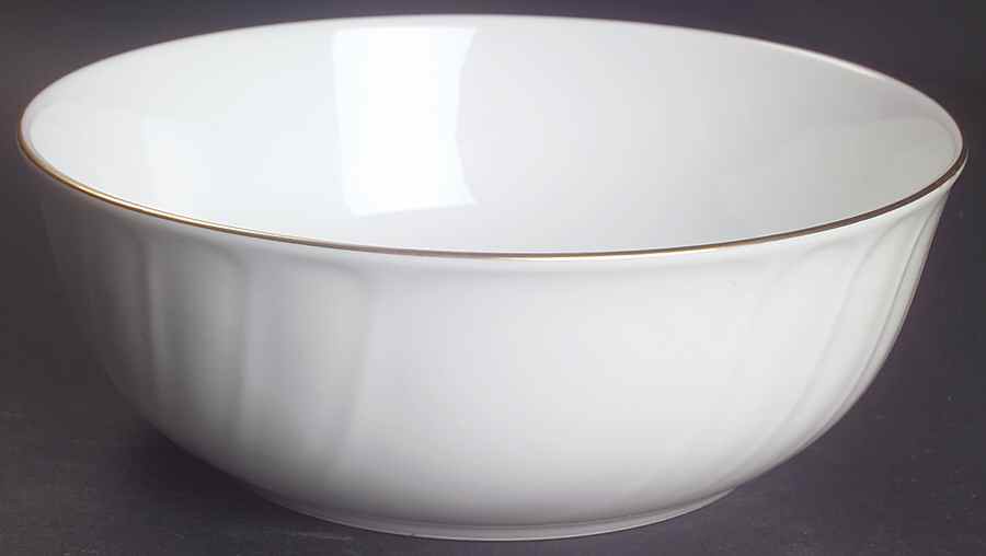 Wedding Band Gold 8" Round Vegetable Bowl by Mikasa-1
