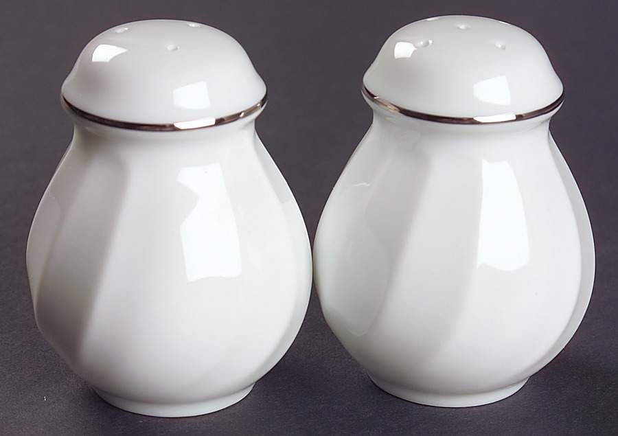 Wedding Band Platinum Salt & Pepper Set by Mikasa-1