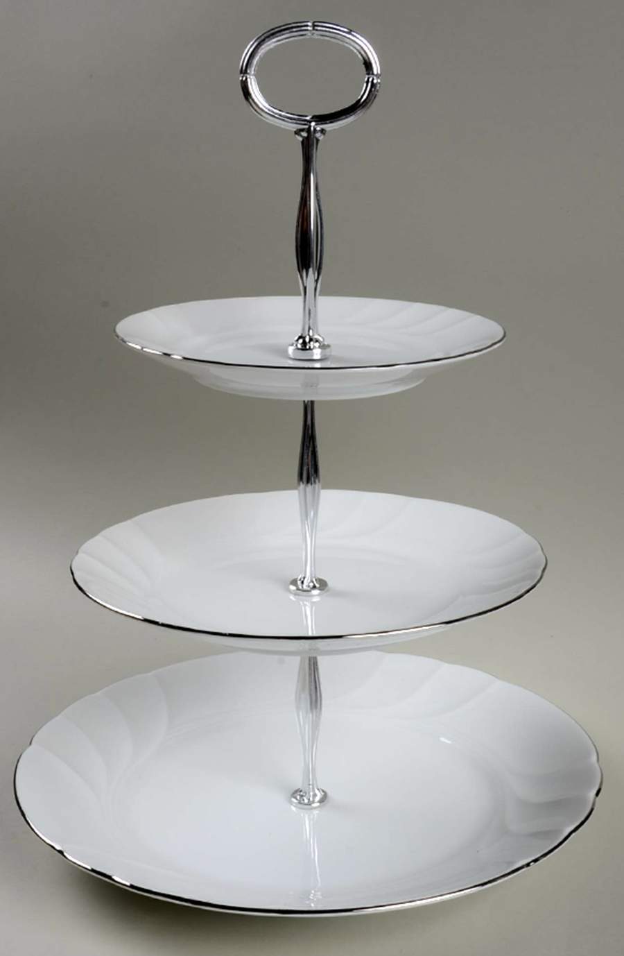 Wedding Band Platinum 7" x 12" 3-Part Relish & Metal Stand (FR) HC by Mikasa-1