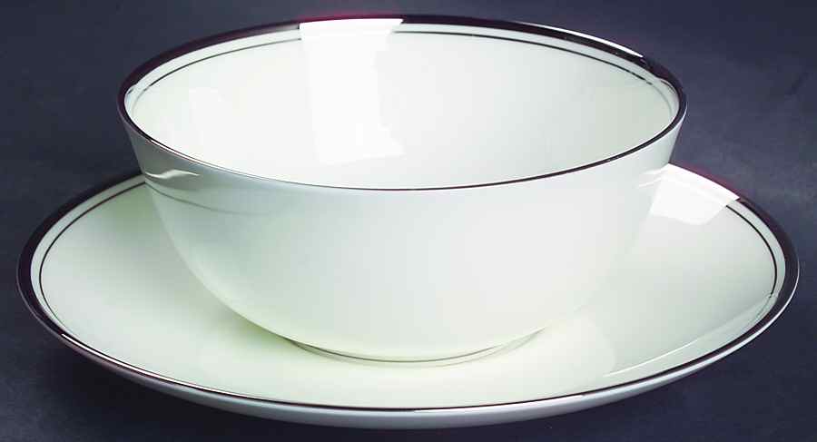 Wellesley Flat Cream Soup Bowl & Saucer Set by Mikasa-1