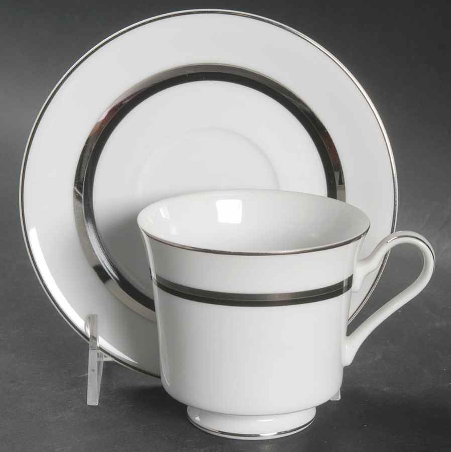 Wedding Ring Footed Cup & Saucer Set by Mikasa-1