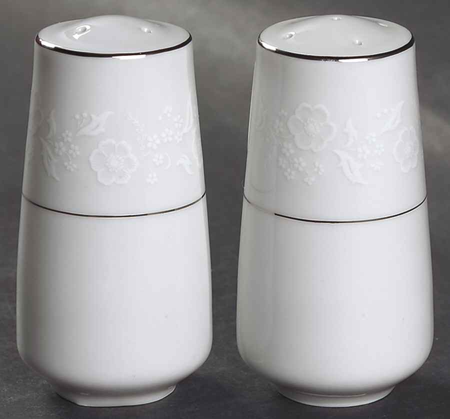 White Designs Salt & Pepper Set by Mikasa-1