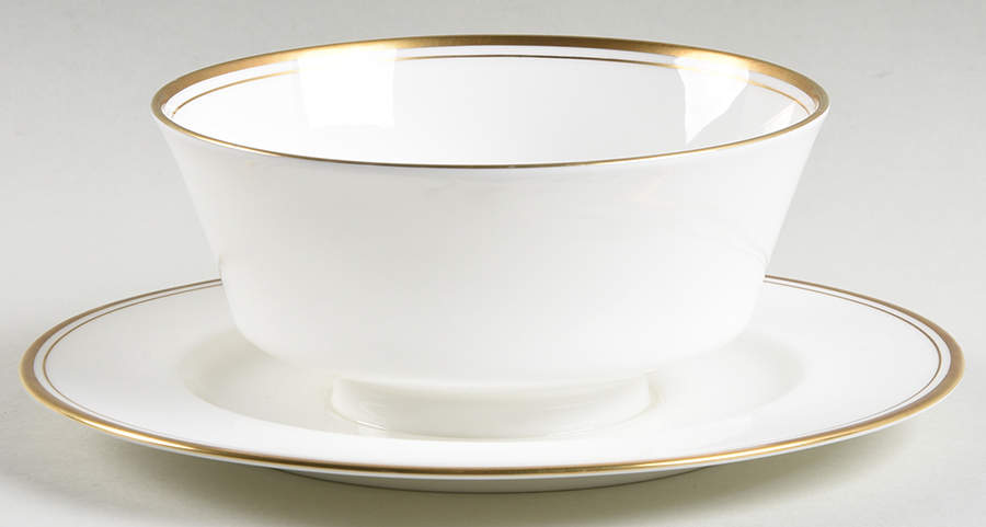 Wheaton Round Gravy Boat/Attached Underplate by Mikasa-1