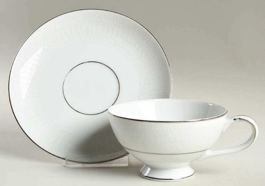 White House Footed Cup & Saucer Set by Mikasa-1