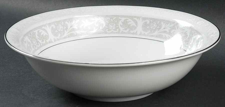 White Lace 9" Round Vegetable Bowl by Mikasa-1