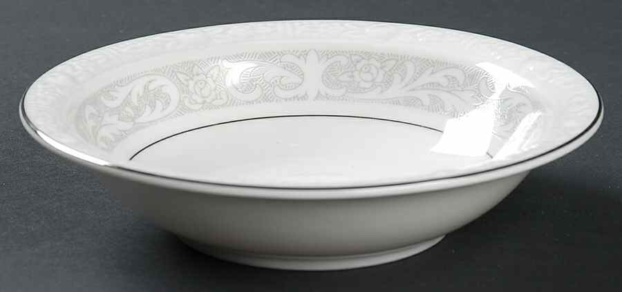 White Lace Rim Fruit/Dessert (Sauce) Bowl by Mikasa-1