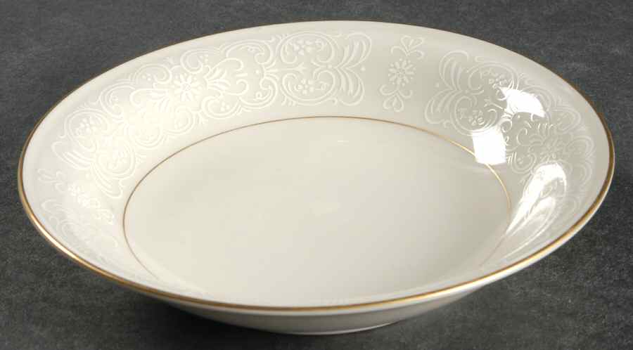White Lace Fruit/Dessert (Sauce) Bowl by Mikasa-1