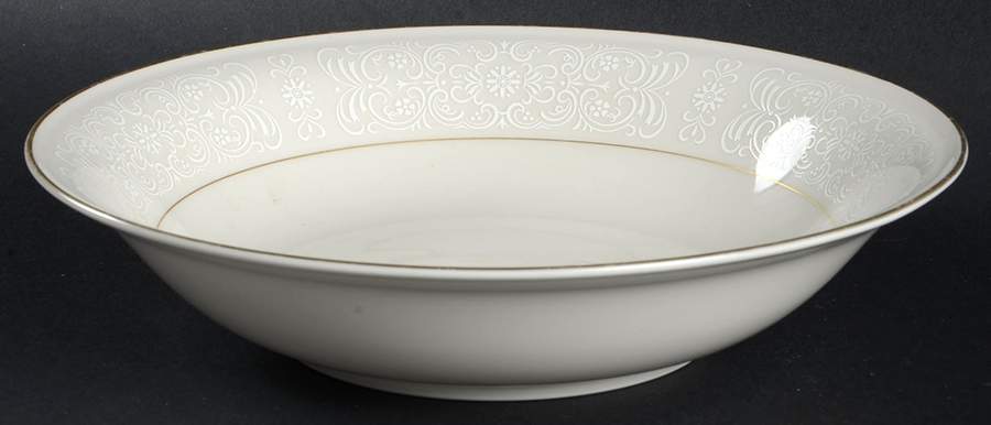 White Lace 9" Round Vegetable Bowl by Mikasa-1