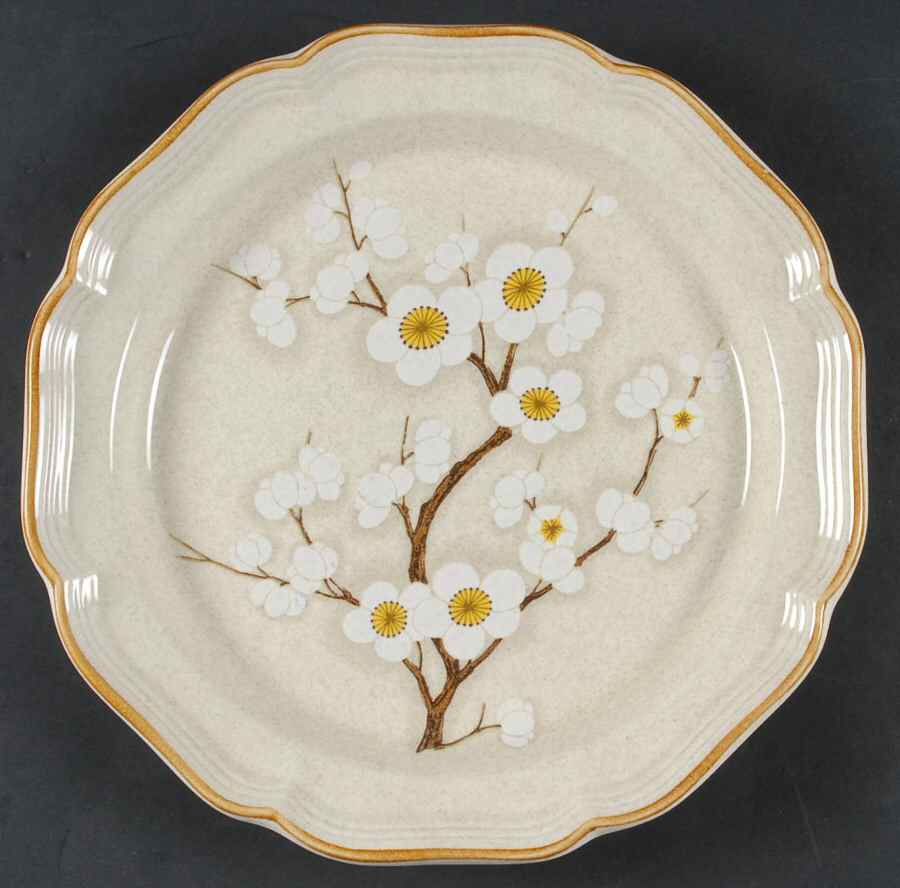 White Petals 12" Chop Plate (Round Platter) by Mikasa-1