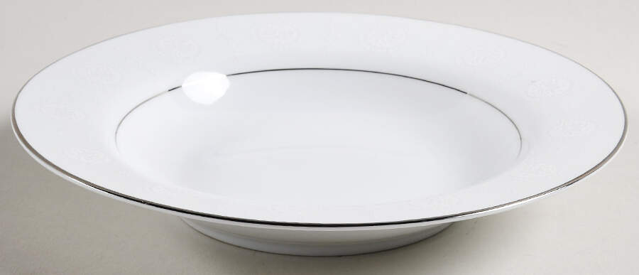 White Rose Rim Soup Bowl by Mikasa-1