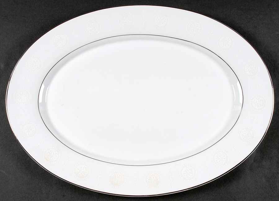 White Rose 16" Oval Serving Platter by Mikasa-1