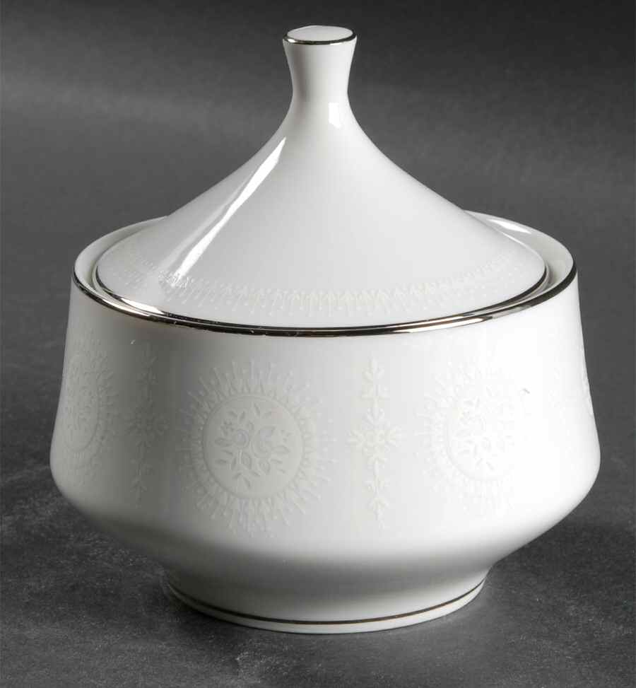 White Rose Sugar Bowl & Lid by Mikasa-1
