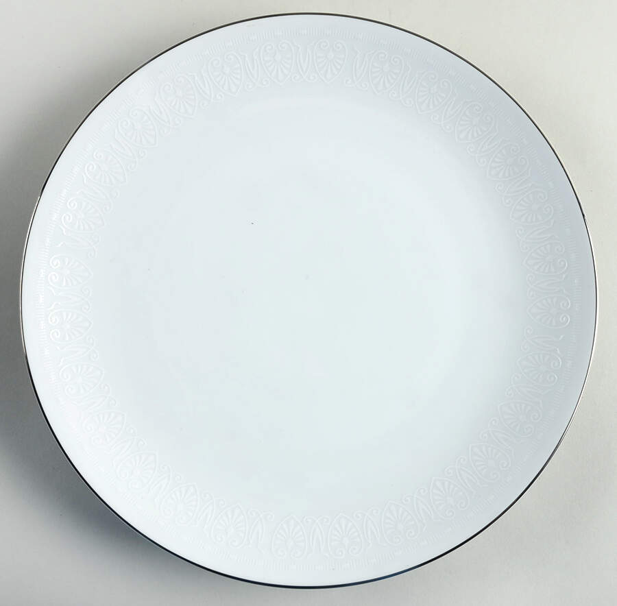White Shield 12" Chop Plate (Round Platter) by Mikasa-1