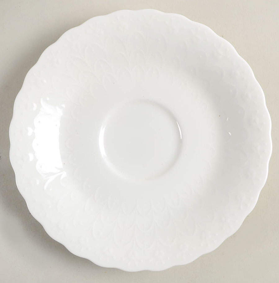 White Silk Saucer for Flat Cup by Mikasa-1