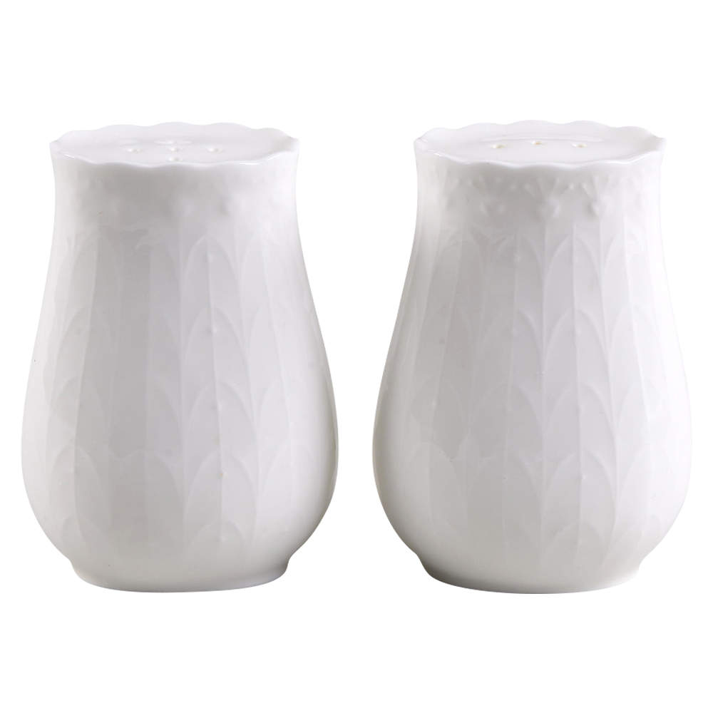 White Silk Salt & Pepper Set by Mikasa-1