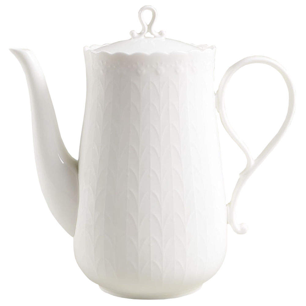 White Silk Coffee Pot & Lid by Mikasa-1