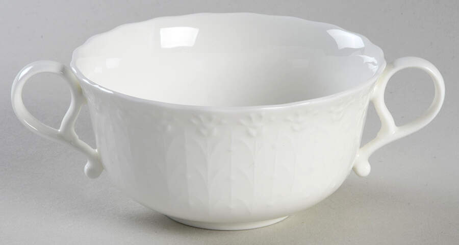 White Silk Flat Cream Soup Bowl by Mikasa-1