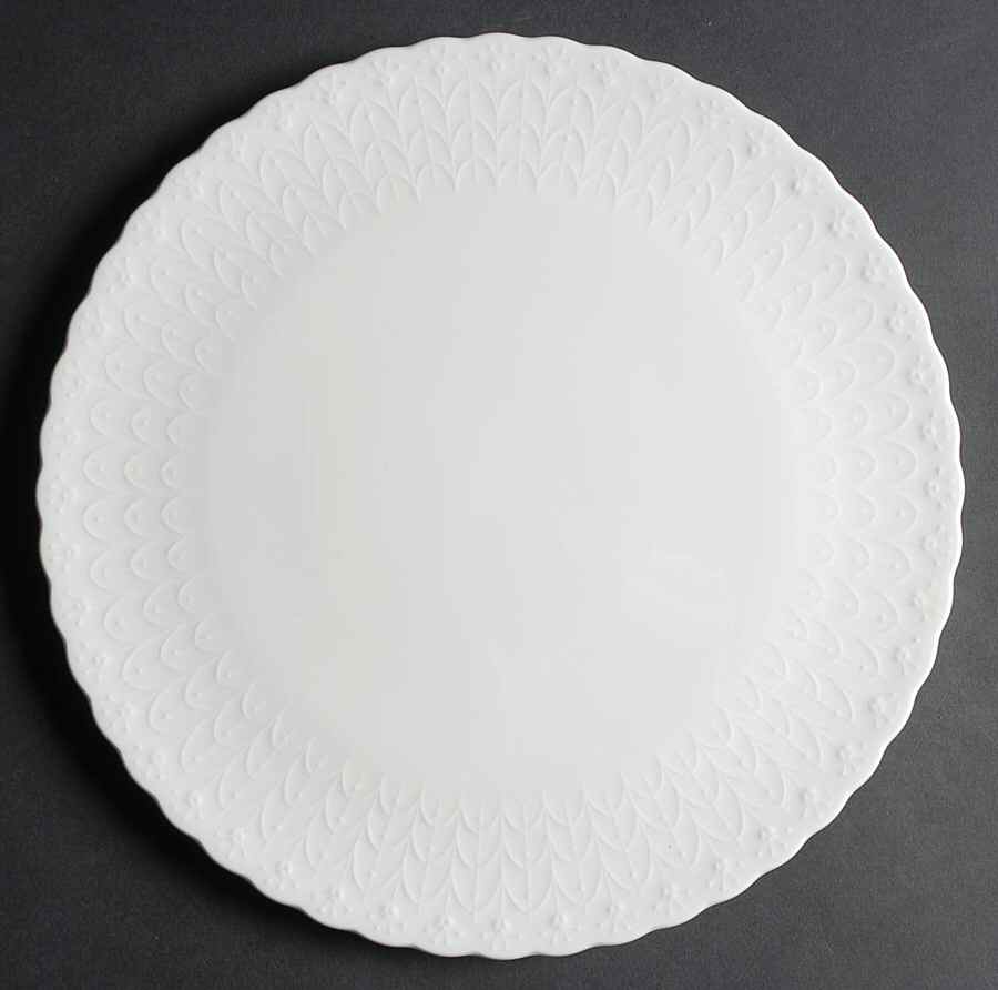 White Silk Cake Plate by Mikasa-1