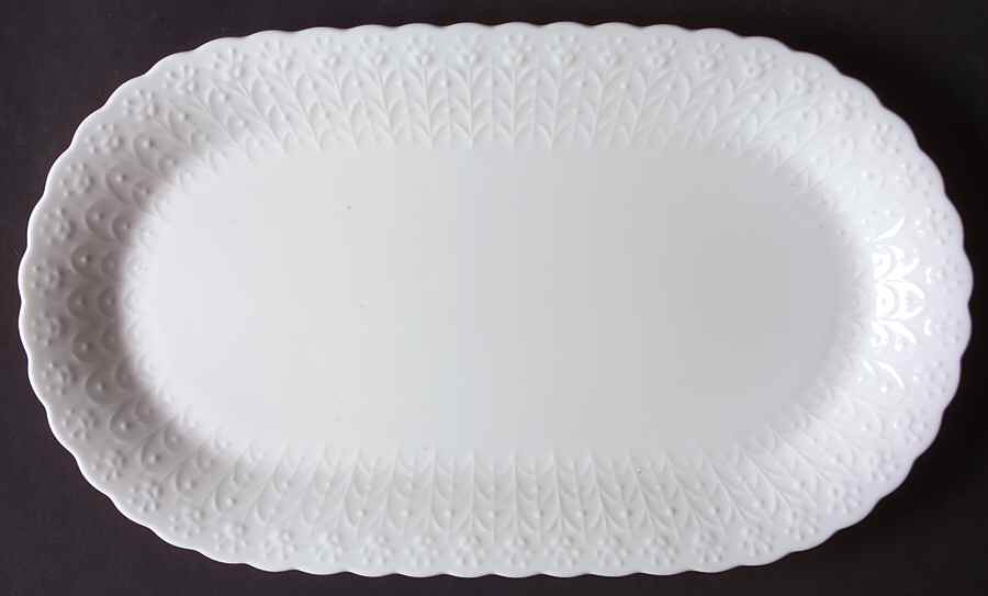 White Silk 12" Oval Serving Platter by Mikasa-1