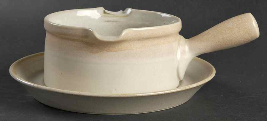 White Tie Gravy Boat & Underplate by Mikasa-1