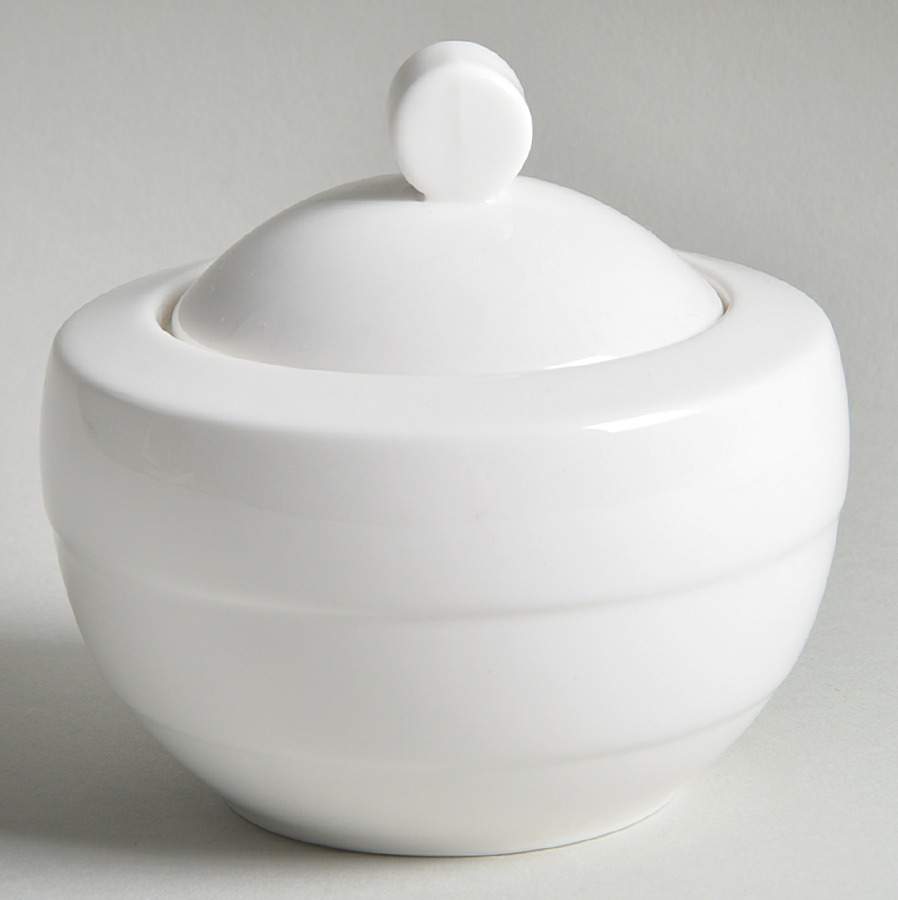 White Velvet Sugar Bowl & Lid by Mikasa-1