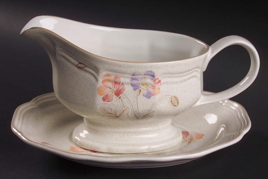 Wild Fields Gravy Boat & Underplate by Mikasa-1