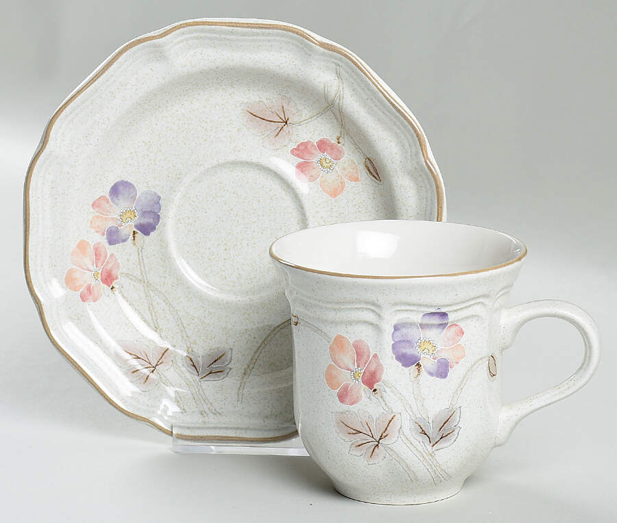Wild Fields Flat Cup & Saucer Set by Mikasa-1