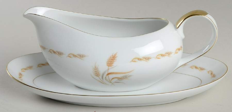 Windermere Lake Gravy Boat & Underplate by Mikasa-1