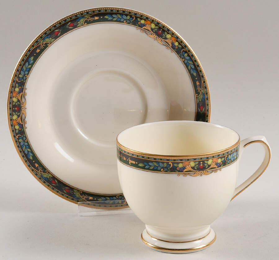Wilshire Lane Footed Cup & Saucer Set by Mikasa-1