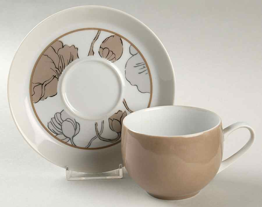 Wildflower Flat Cup & Saucer Set by Mikasa-1