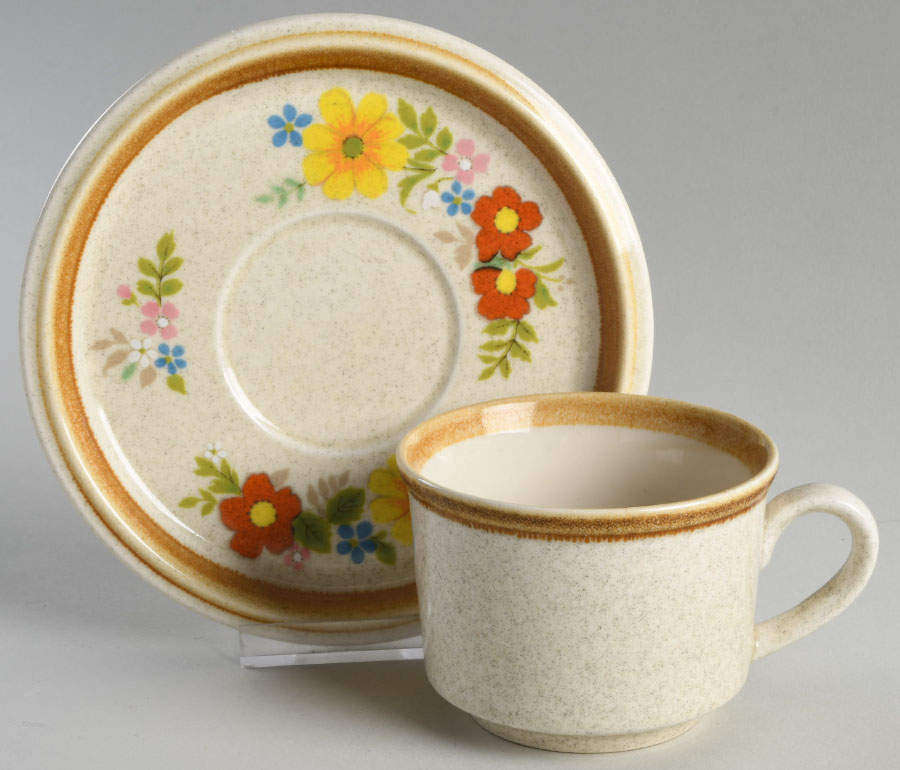 Wild Meadow Flat Cup & Saucer Set by Mikasa-1