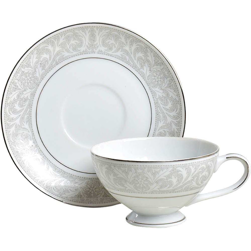 Winthrop Footed Cup & Saucer Set by Mikasa-1