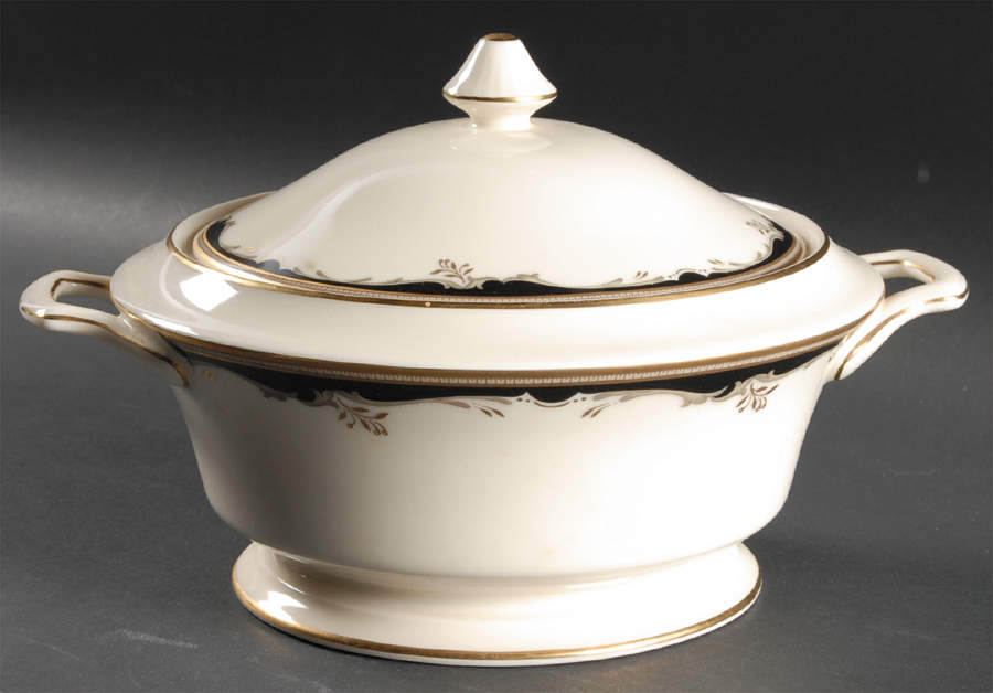 Winston Black Round Covered Vegetable by Mikasa-1