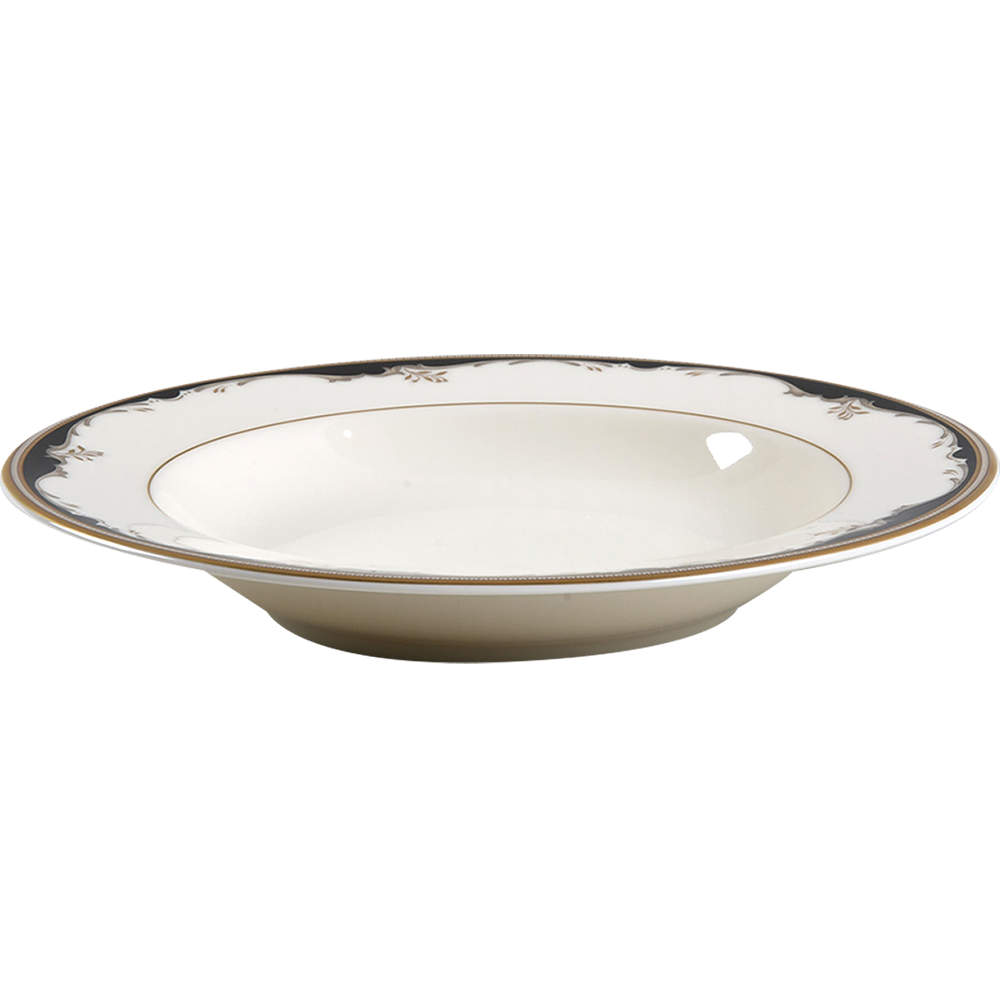 Winston Black Rim Soup Bowl by Mikasa-1