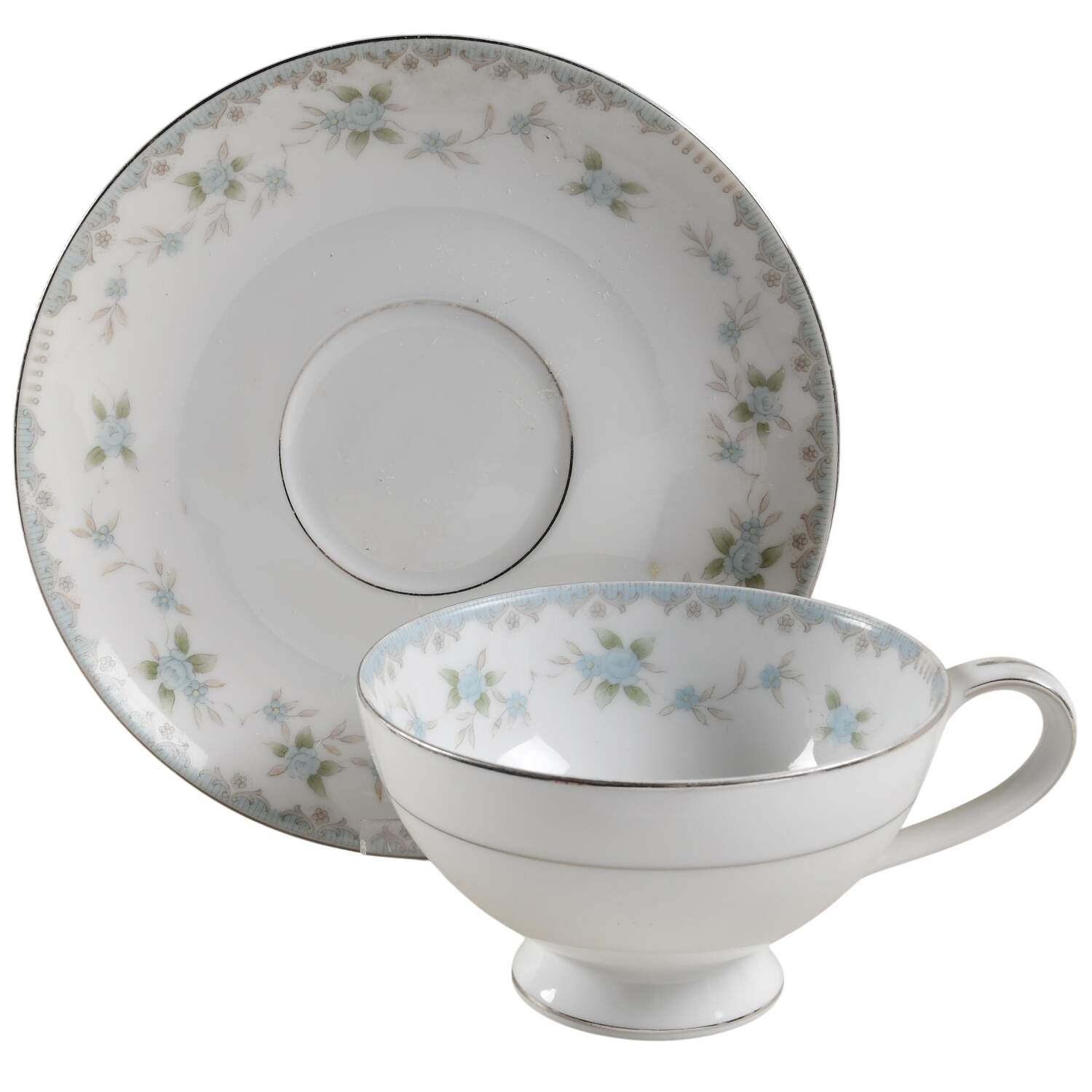 Winslow Footed Cup & Saucer Set by Mikasa-1