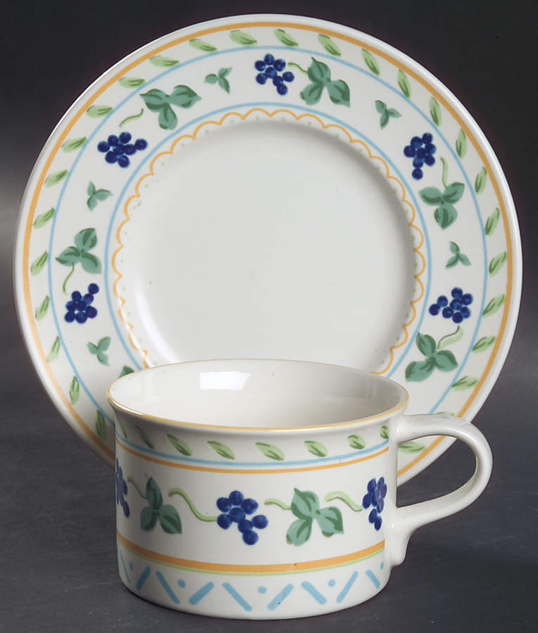 Wine & Roses Flat Cup & Saucer Set by Mikasa-1